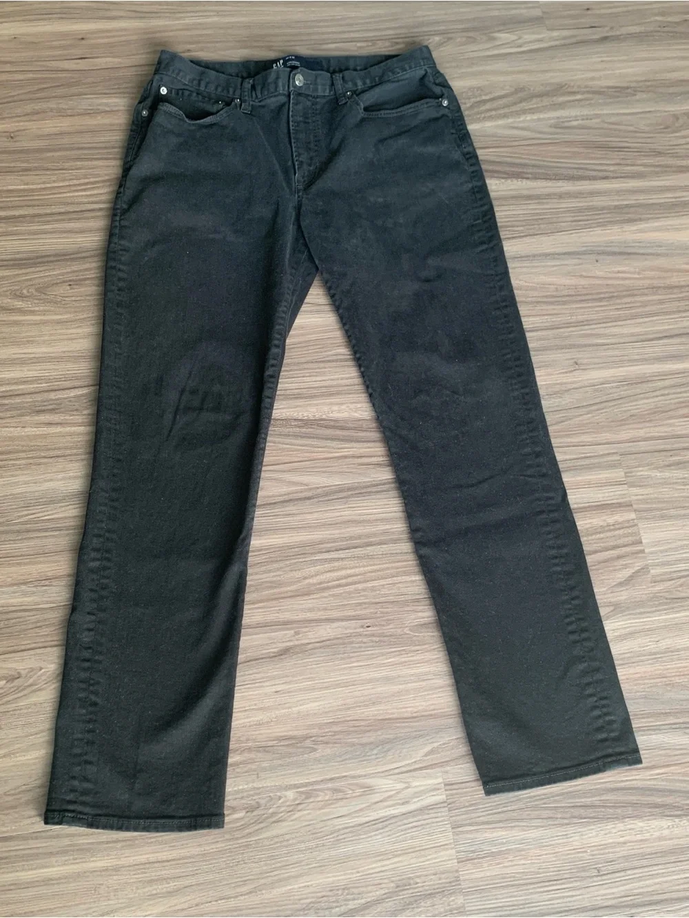 GAP Black Straight Denim Jeans Size 34x32